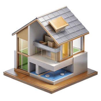 extraordinary vintage Passive House Section Diagram Transparent original png