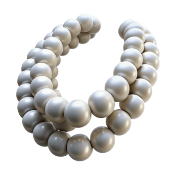 beautiful classic Pearl Necklace Layered White Transparent Background premium png