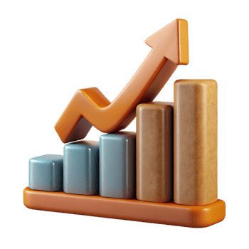beautiful classic Personal Growth Chart Upward Arrow high quality png