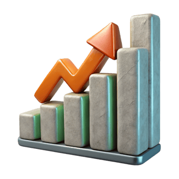 stunning artistic Personal Growth Chart Upward Arrow professional png