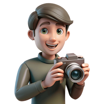 wonderful vintage Photographer Holding Camera Transparent Background authentic png