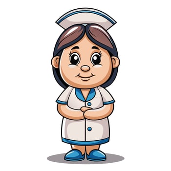 cartoon nurse character illustration vector