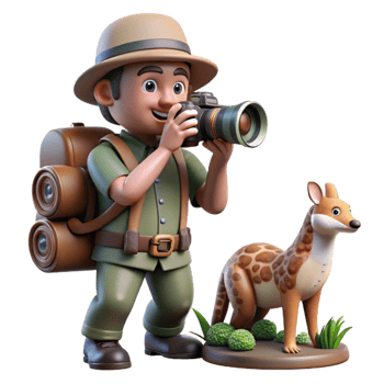 magnificent artistic Photographer with Camera Capturing Mountain Landscape professional png