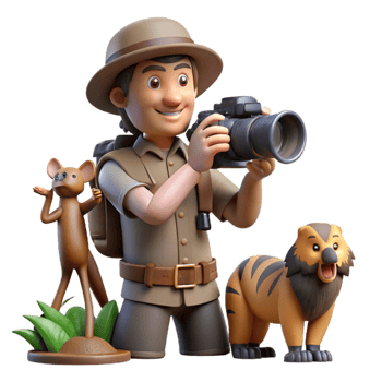 impressive contemporary Photographer with Camera Capturing Mountain Landscape original png