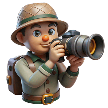magnificent abstract Photographer with Telephoto Lens Capturing Wildlife premium png