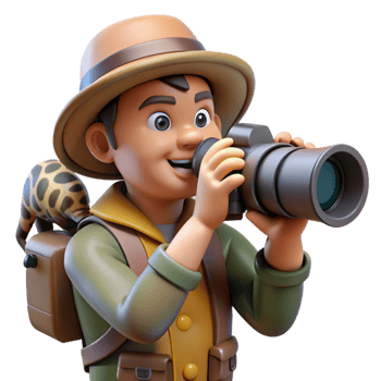 dramatic contemporary Photographer with Telephoto Lens Capturing Wildlife authentic png