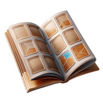 magnificent minimalist Photography Magazine Open Page Transparent Background original png