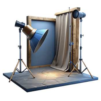 wonderful creative Photo Studio with Lighting Equipment high resolution png