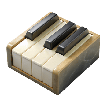 vibrant creative Piano Keys Ivory and Ebony Finish Cutout Transparent Background high quality png