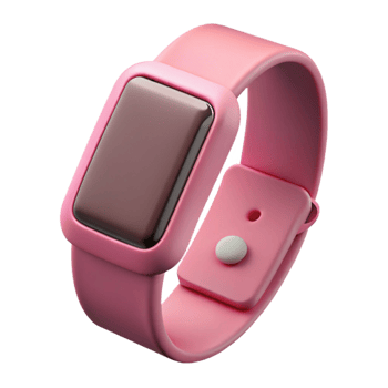elegant modern Pink Fitness Tracker Wrist Shot Isolated premium png
