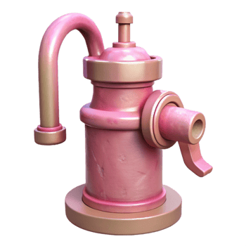 extraordinary creative Pink Water Filter Pump Close Up Cutout high resolution png