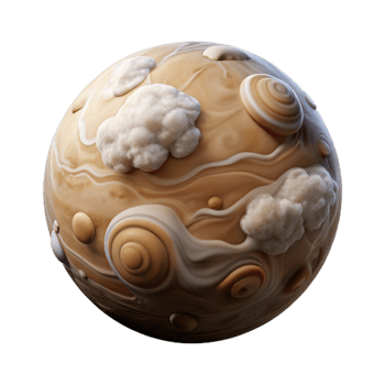 vibrant abstract Planet Surface Dust Storm Swirling Clouds Cutout high quality png