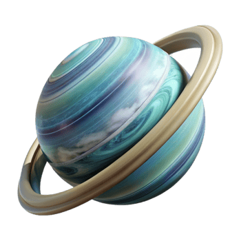 extraordinary abstract Planet with Rings Top View Transparent Element original png