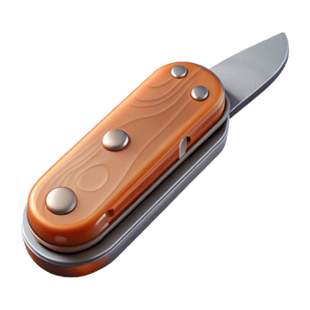dramatic modern Pocket Knife Blade Partially Open Transparent Background authentic png