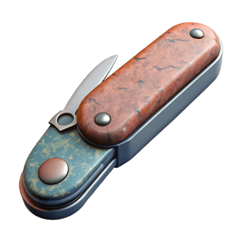 wonderful artistic Pocket Knife Closed View Isolated professional png
