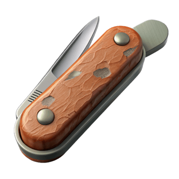 beautiful abstract Pocket Knife Closed View Isolated original png