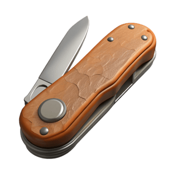 elegant modern Pocket Knife Open View Isolated original png