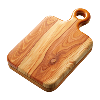 extraordinary classic Polished Maple Wood Cutting Board Top View Transparent Background premium png