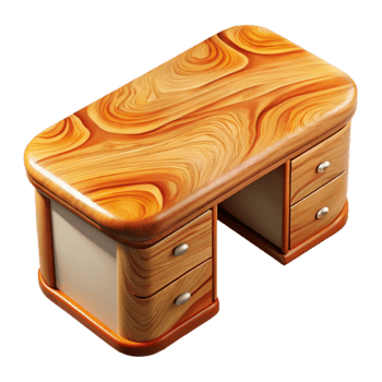 magnificent contemporary Polished Maple Wood Desk Top View authentic png