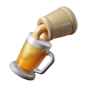 stunning rustic Pouring Beer Into Pint Glass Side View Cutout detailed png