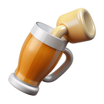 beautiful creative Pouring Beer Into Pint Glass Side View Cutout professional png