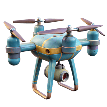beautiful modern Power Line Inspection Drone Transparent Background detailed png