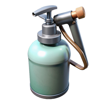 serene contemporary Precision Sprayer in Action Side View Isolated original png