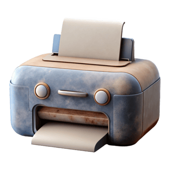 extraordinary classic Printer Front View Cutout png