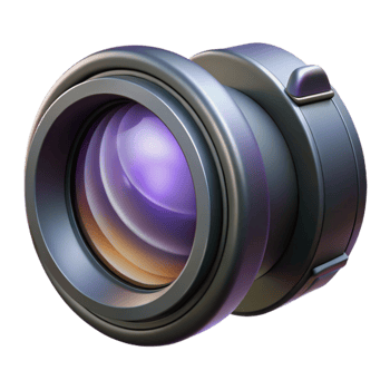 dramatic artistic Professional Camera Lens Close Up Isolated detailed png