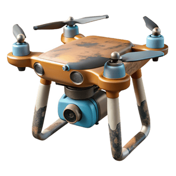 stunning contemporary Professional Drone with Gimbal Camera Cutout detailed png