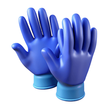 vibrant modern Protective Gloves Blue Nitrile Cutout png