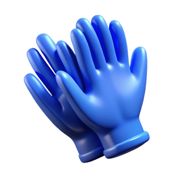 elegant vintage Protective Gloves Blue Nitrile Cutout authentic png
