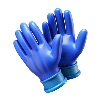 wonderful creative Protective Gloves Blue Nitrile Cutout high resolution png