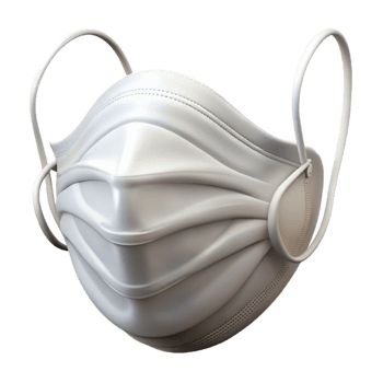 impressive vintage Protective Mask White with Elastic Bands Transparent premium png