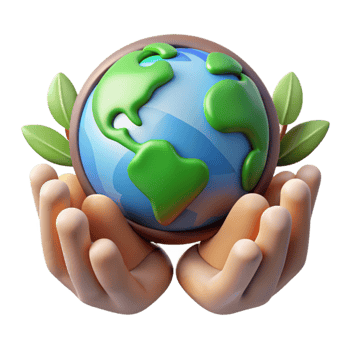 serene minimalist Protect Nature Sign Hands Earth high quality png
