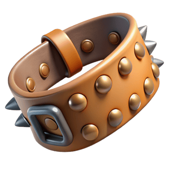 serene minimalist Punk Rock Studded Belt Close Up Transparent Background premium png