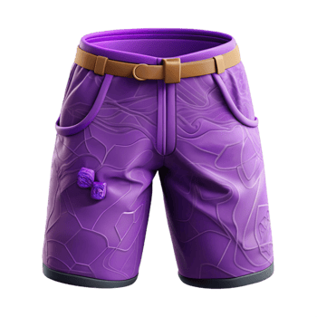 dramatic abstract Purple Hiking Shorts Front View Isolated original png