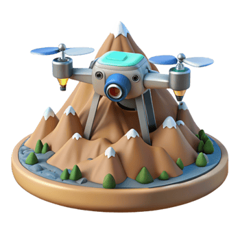 beautiful traditional Quadcopter Capturing Mountain Landscape Cutout exclusive png