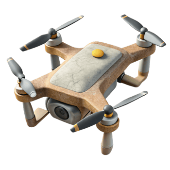 stunning modern Quadcopter Drone Angled View Cutout genuine png