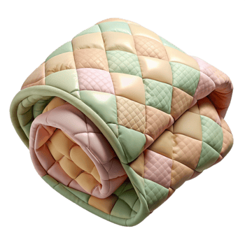 vibrant minimalist Quilted Baby Blanket Pastel Colors Cutout with Soft Texture high quality png