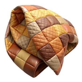 extraordinary abstract Quilted Patchwork Blanket Warm Colors Isolated high resolution png
