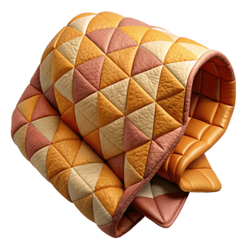 extraordinary abstract Quilted Patchwork Blanket Warm Colors Isolated professional png