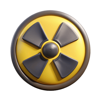 magnificent rustic Radiation Symbol Yellow with Black Trefoil Transparent exclusive png