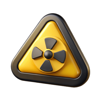 wonderful rustic Radiation Warning Sign Yellow with Black Trefoil Isolated genuine png