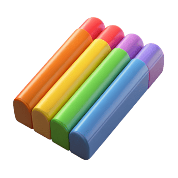 extraordinary modern Rainbow Hair Chalk Set Flatlay png