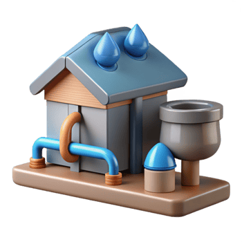 dramatic rustic Rainwater Harvesting System Diagram Cutout authentic png