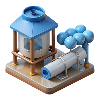 beautiful traditional Rainwater Harvesting System Diagram Cutout high resolution png