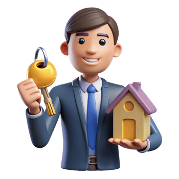 extraordinary minimalist Real Estate Agent with House Keys Cutout Element genuine png