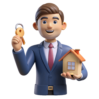 magnificent rustic Real Estate Agent with House Keys Cutout Element original png