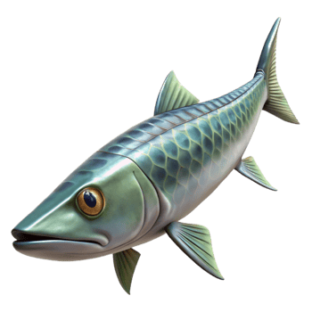 extraordinary classic Realistic Barracuda with Transparent Background high resolution png
